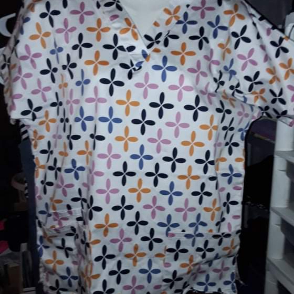 Colorful Scrub Top Small - Picture 2 of 5